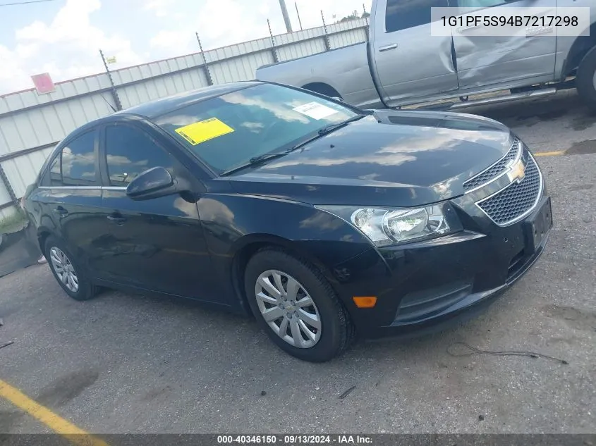 1G1PF5S94B7217298 2011 Chevrolet Cruze 1Lt