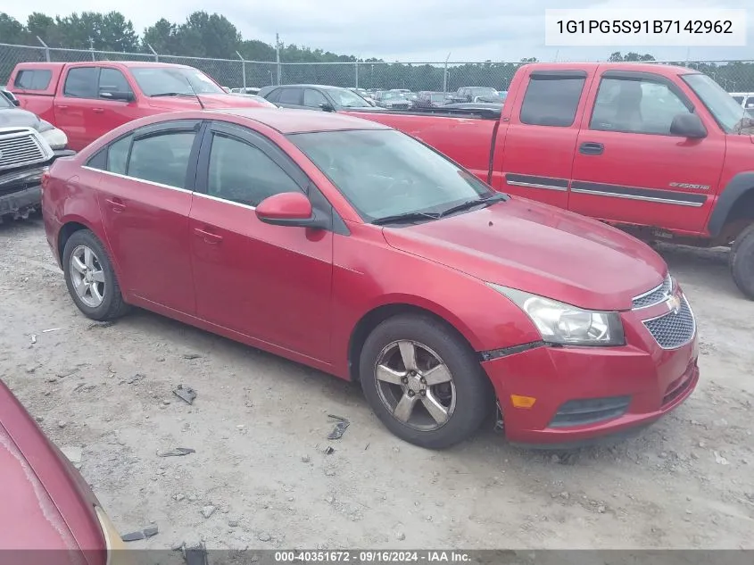 1G1PG5S91B7142962 2011 Chevrolet Cruze 2Lt