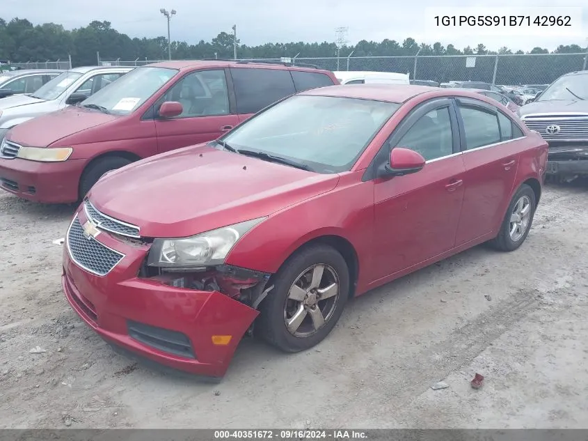 1G1PG5S91B7142962 2011 Chevrolet Cruze 2Lt