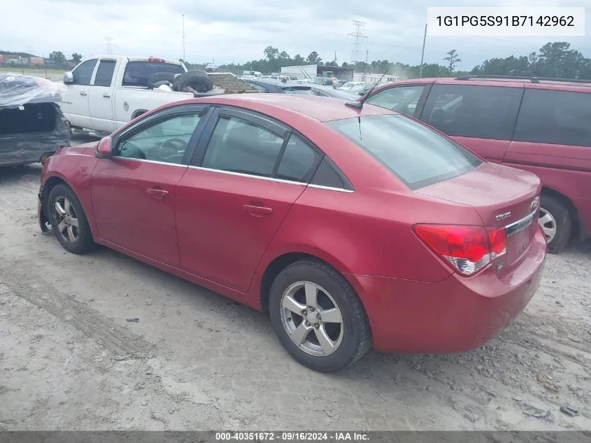 1G1PG5S91B7142962 2011 Chevrolet Cruze 2Lt