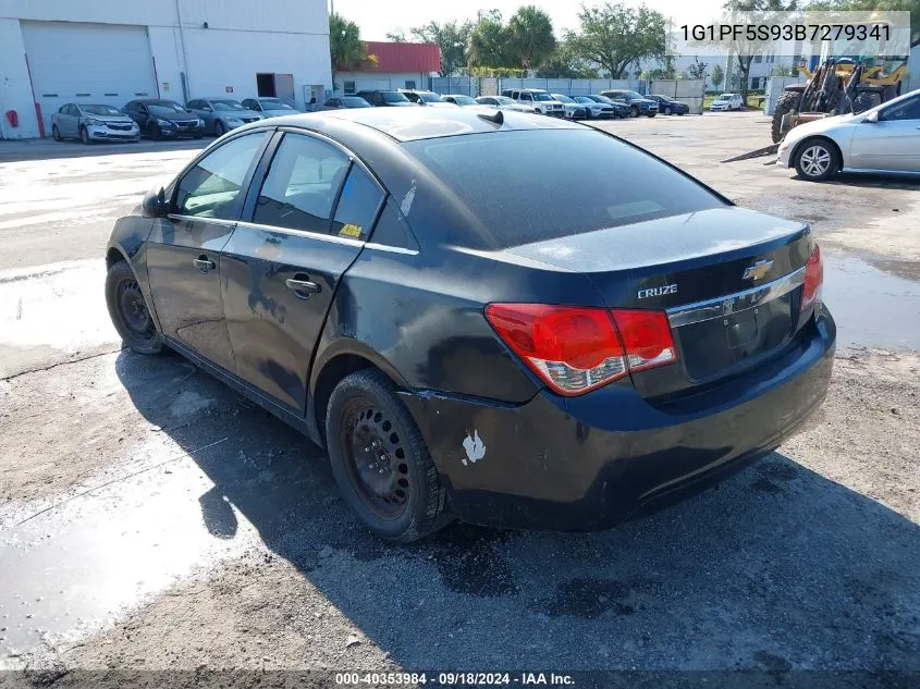 1G1PF5S93B7279341 2011 Chevrolet Cruze 1Lt