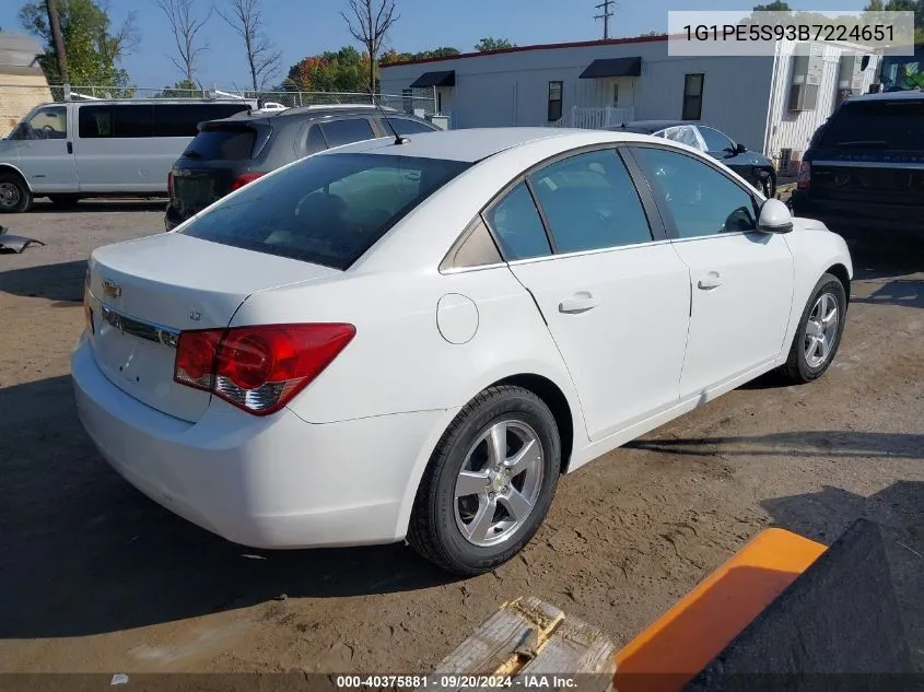 1G1PE5S93B7224651 2011 Chevrolet Cruze Lt