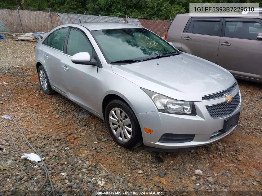 1G1PF5S93B7229510 2011 Chevrolet Cruze 1Lt