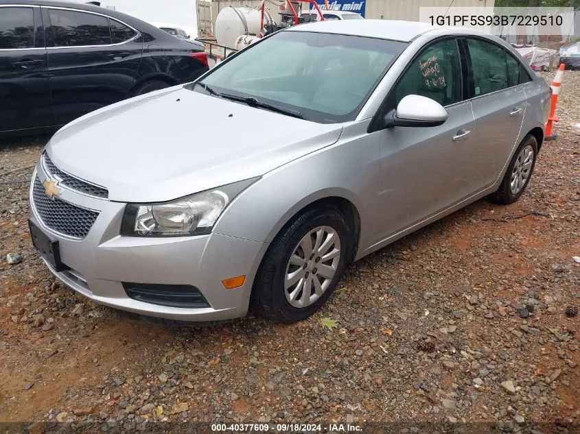 1G1PF5S93B7229510 2011 Chevrolet Cruze 1Lt