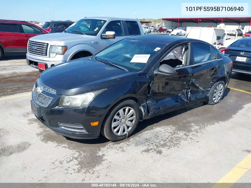 1G1PF5S95B7106940 2011 Chevrolet Cruze 1Lt