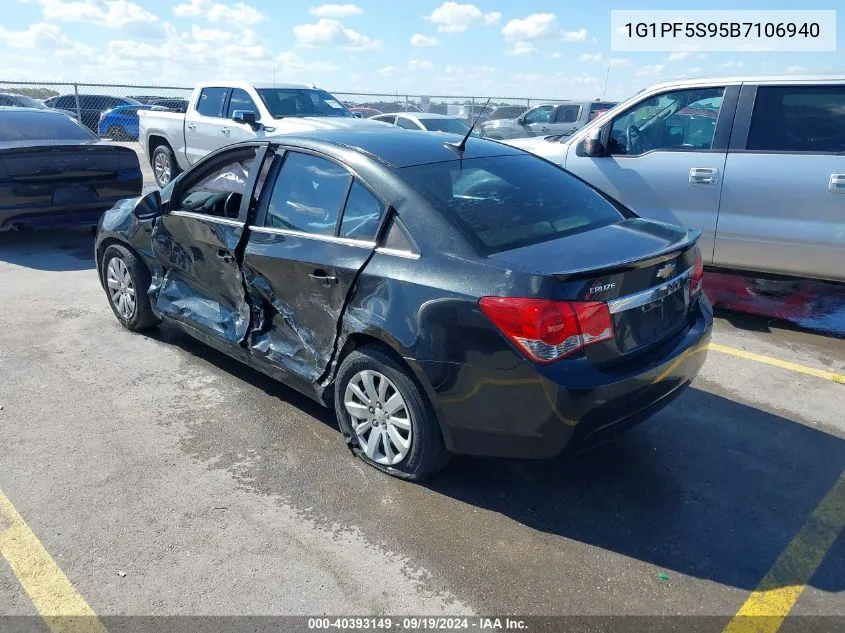 1G1PF5S95B7106940 2011 Chevrolet Cruze 1Lt