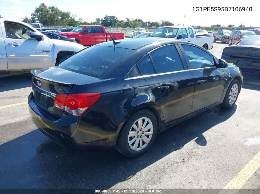 1G1PF5S95B7106940 2011 Chevrolet Cruze 1Lt