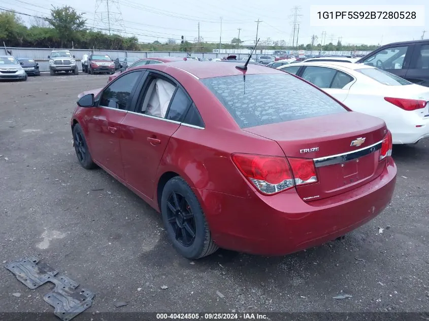 1G1PF5S92B7280528 2011 Chevrolet Cruze 1Lt