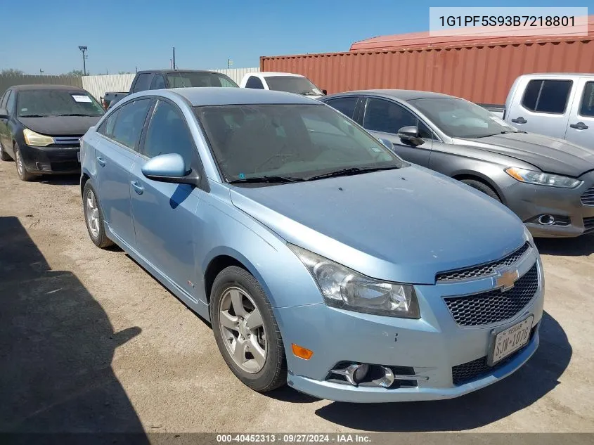 1G1PF5S93B7218801 2011 Chevrolet Cruze 1Lt