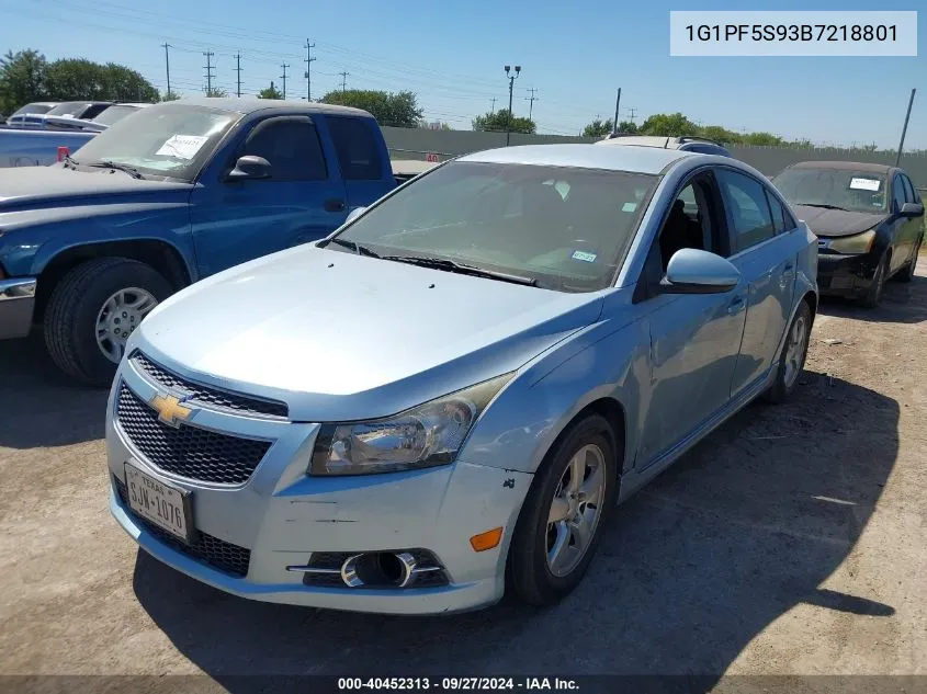 1G1PF5S93B7218801 2011 Chevrolet Cruze 1Lt