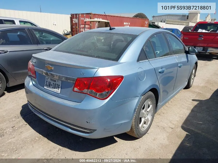 2011 Chevrolet Cruze 1Lt VIN: 1G1PF5S93B7218801 Lot: 40452313