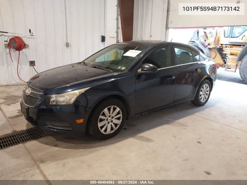 1G1PF5S94B7173142 2011 Chevrolet Cruze 1Lt