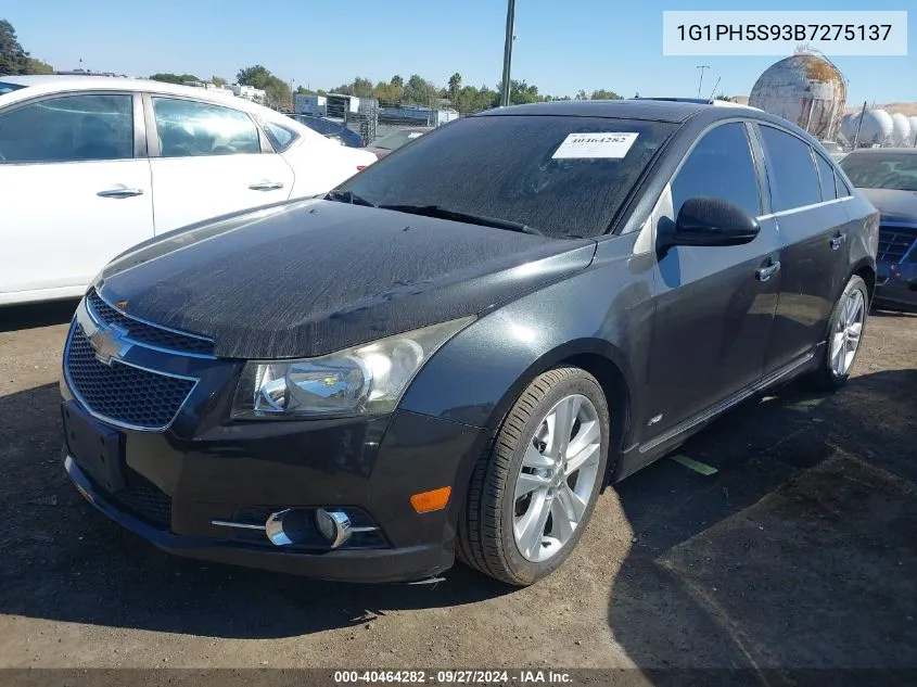 2011 Chevrolet Cruze Ltz VIN: 1G1PH5S93B7275137 Lot: 40464282