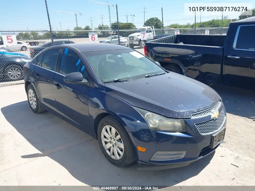 1G1PF5S93B7176274 2011 Chevrolet Cruze 1Lt