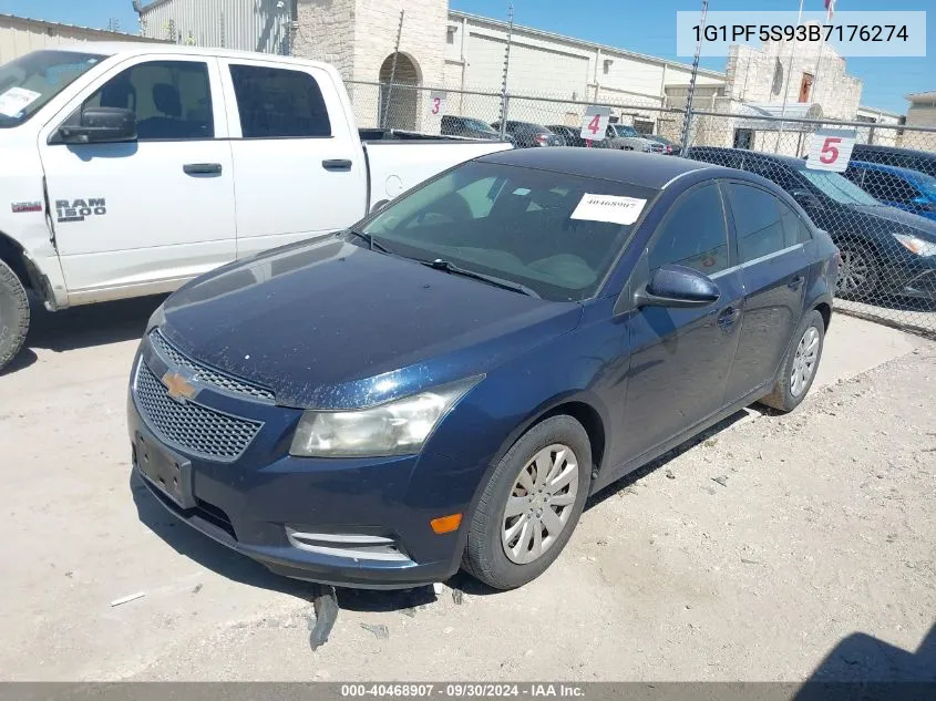 1G1PF5S93B7176274 2011 Chevrolet Cruze 1Lt