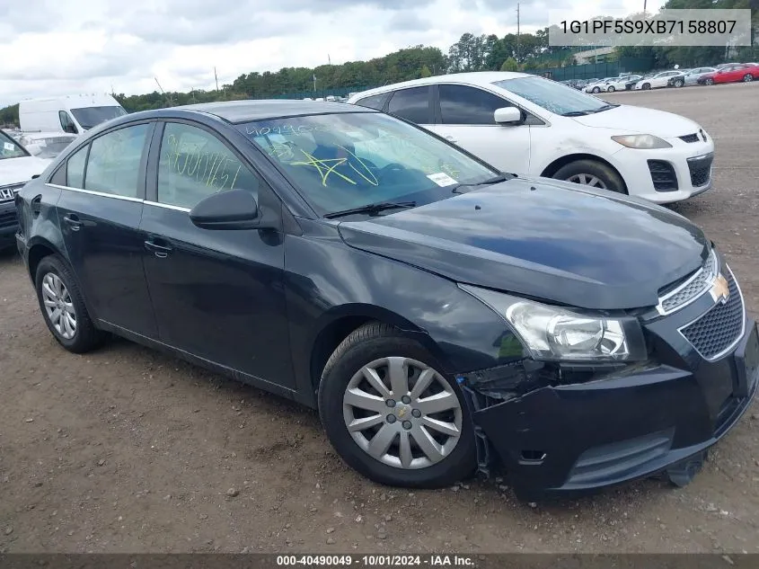 2011 Chevrolet Cruze 1Lt VIN: 1G1PF5S9XB7158807 Lot: 40490049