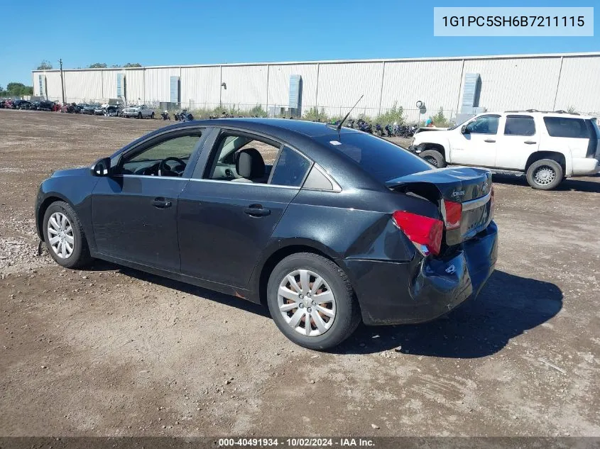 2011 Chevrolet Cruze Ls VIN: 1G1PC5SH6B7211115 Lot: 40491934