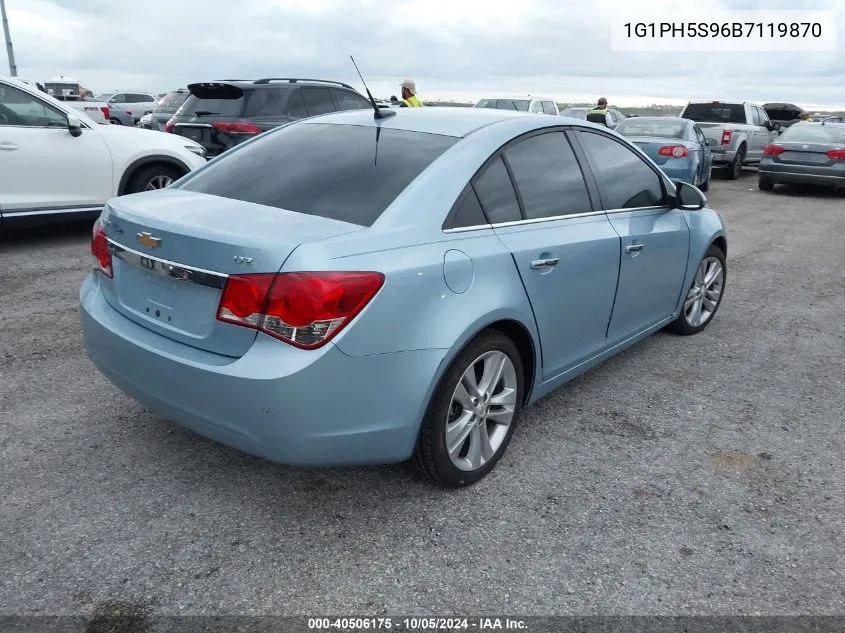 2011 Chevrolet Cruze Ltz VIN: 1G1PH5S96B7119870 Lot: 40506175