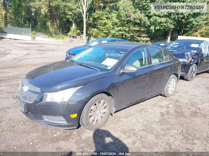 2011 Chevrolet Cruze Ls VIN: 1G1PC5SH1B7260559 Lot: 40513789