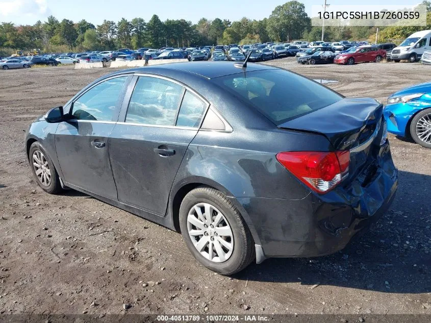 2011 Chevrolet Cruze Ls VIN: 1G1PC5SH1B7260559 Lot: 40513789