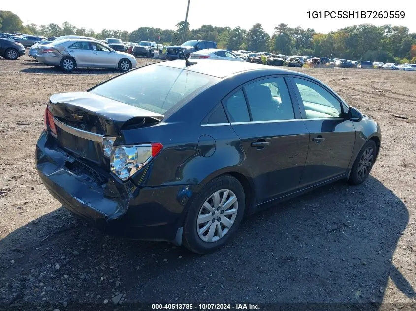 2011 Chevrolet Cruze Ls VIN: 1G1PC5SH1B7260559 Lot: 40513789