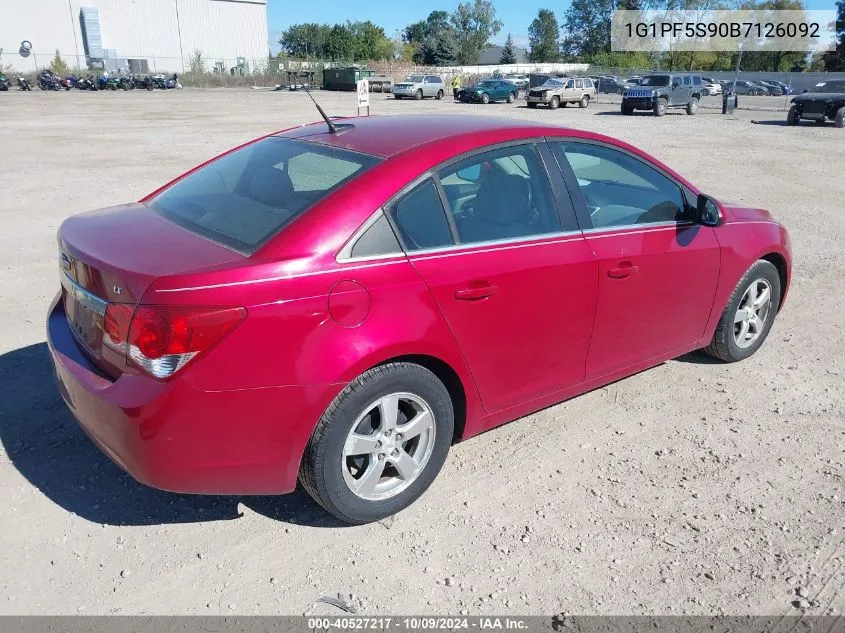 1G1PF5S90B7126092 2011 Chevrolet Cruze 1Lt