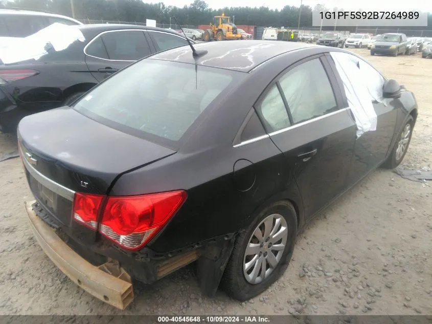 2011 Chevrolet Cruze Lt VIN: 1G1PF5S92B7264989 Lot: 40545648