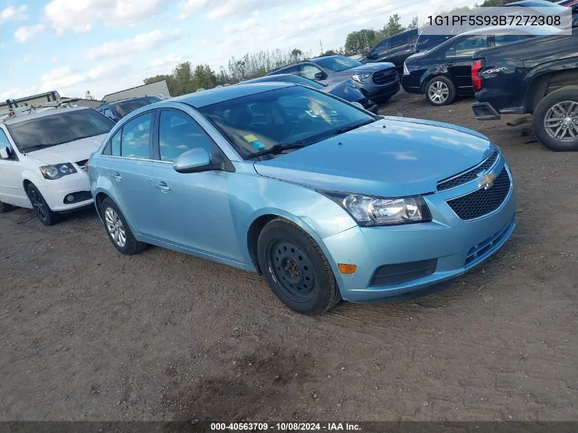 1G1PF5S93B7272308 2011 Chevrolet Cruze 1Lt