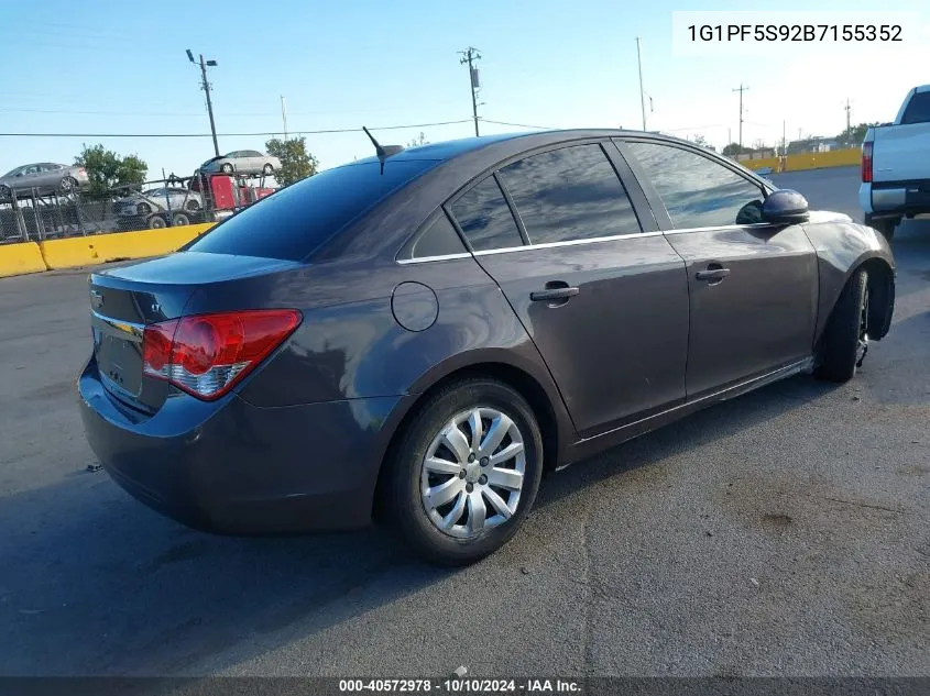 2011 Chevrolet Cruze 1Lt VIN: 1G1PF5S92B7155352 Lot: 40572978