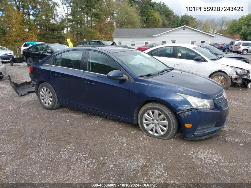 2011 Chevrolet Cruze 1Lt VIN: 1G1PF5S92B7243429 Lot: 40586009