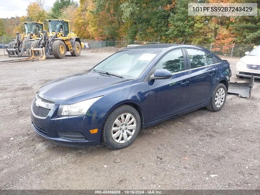 2011 Chevrolet Cruze 1Lt VIN: 1G1PF5S92B7243429 Lot: 40586009