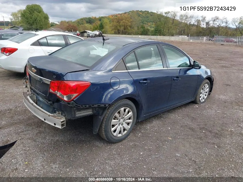 2011 Chevrolet Cruze 1Lt VIN: 1G1PF5S92B7243429 Lot: 40586009