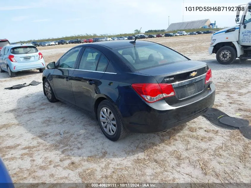 2011 Chevrolet Cruze Ls VIN: 1G1PD5SH6B7192708 Lot: 40629111