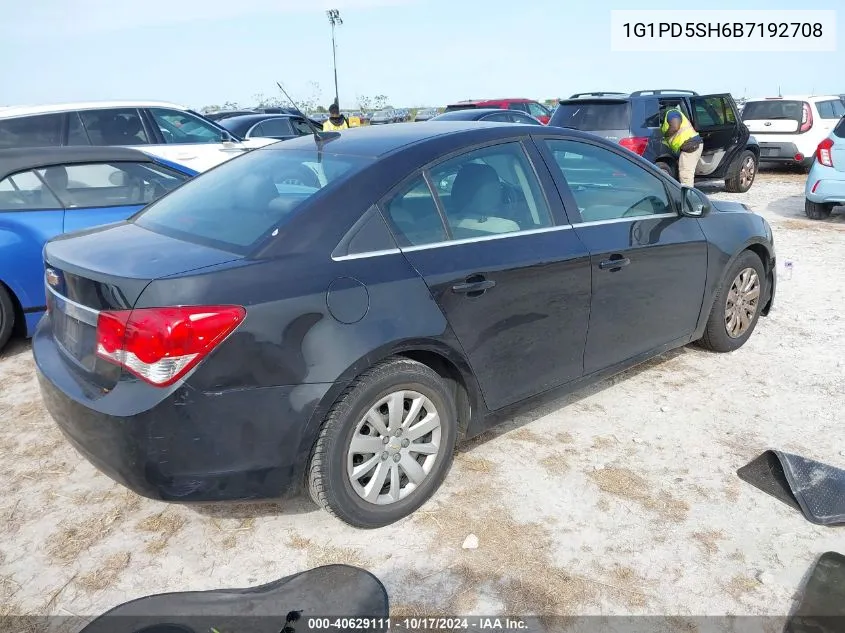 1G1PD5SH6B7192708 2011 Chevrolet Cruze Ls