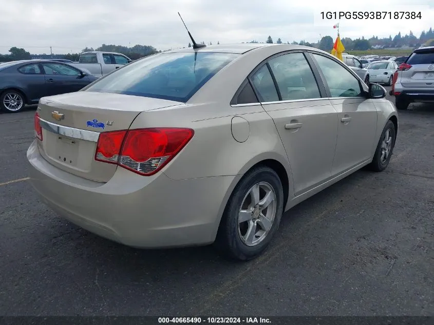 2011 Chevrolet Cruze 2Lt VIN: 1G1PG5S93B7187384 Lot: 40665490