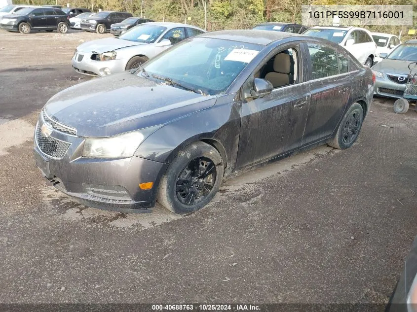 2011 Chevrolet Cruze 1Lt VIN: 1G1PF5S99B7116001 Lot: 40688763