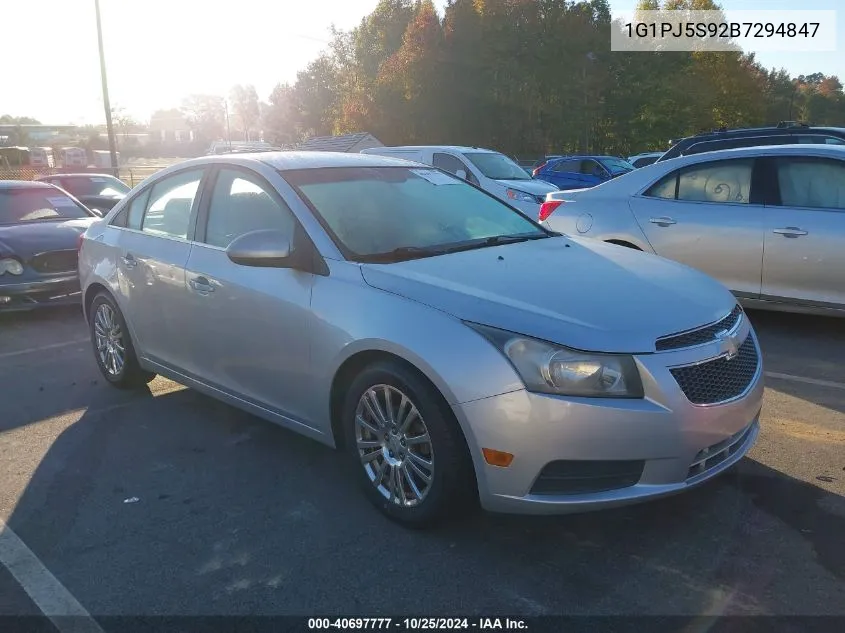 2011 Chevrolet Cruze Eco VIN: 1G1PJ5S92B7294847 Lot: 40697777