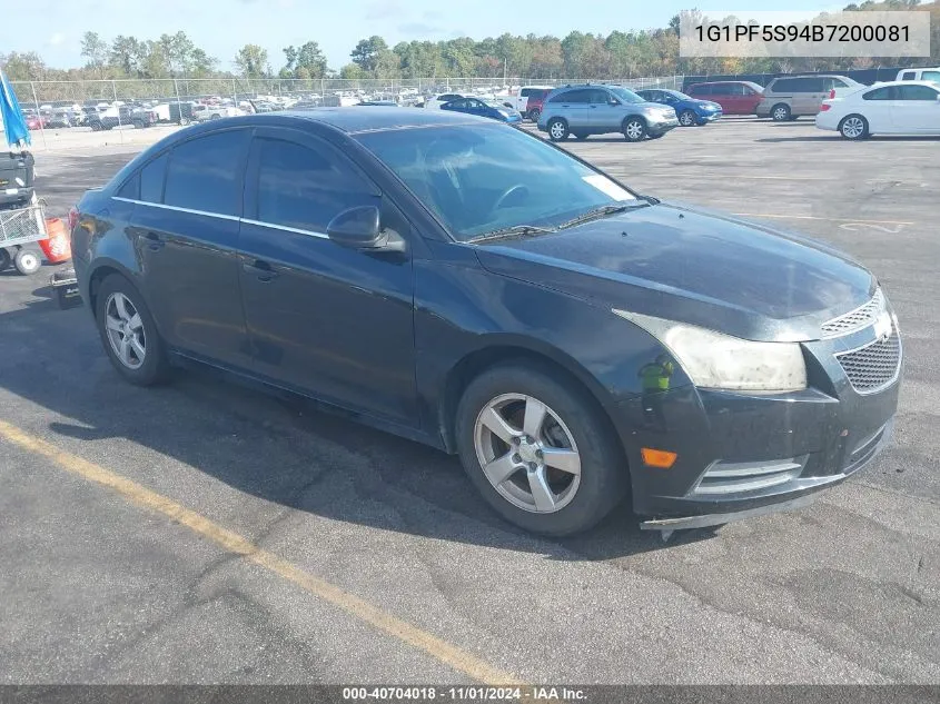 2011 Chevrolet Cruze 1Lt VIN: 1G1PF5S94B7200081 Lot: 40704018