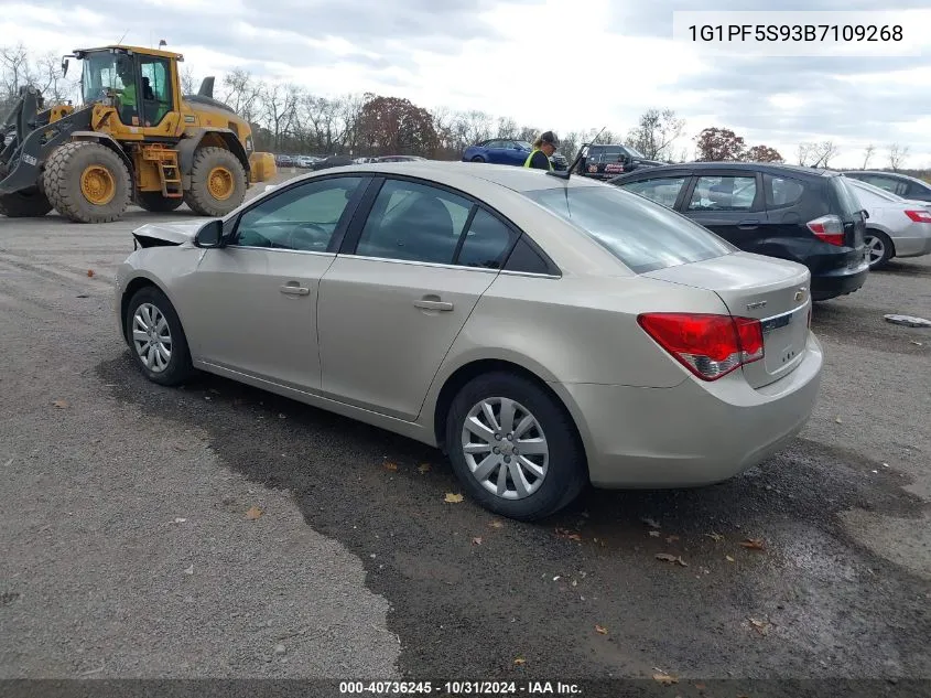 2011 Chevrolet Cruze 1Lt VIN: 1G1PF5S93B7109268 Lot: 40736245