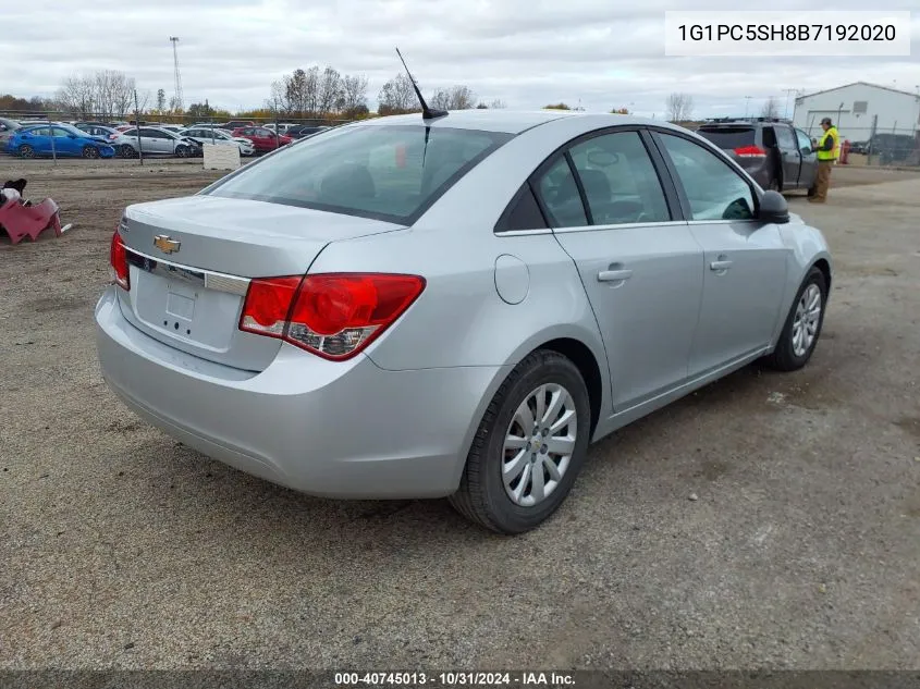 2011 Chevrolet Cruze Ls VIN: 1G1PC5SH8B7192020 Lot: 40745013