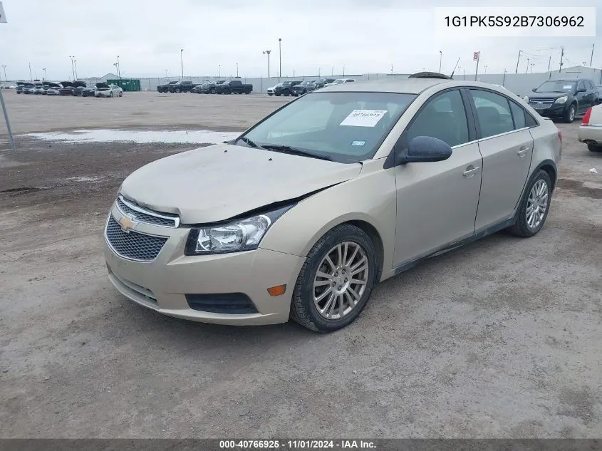 2011 Chevrolet Cruze Eco VIN: 1G1PK5S92B7306962 Lot: 40766925