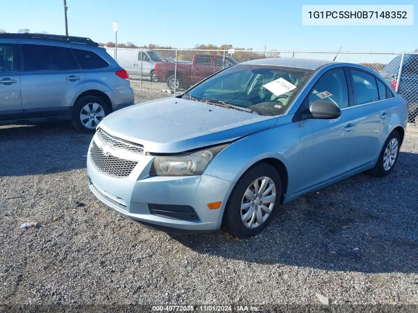 2011 Chevrolet Cruze Ls VIN: 1G1PC5SH0B7148352 Lot: 40772035