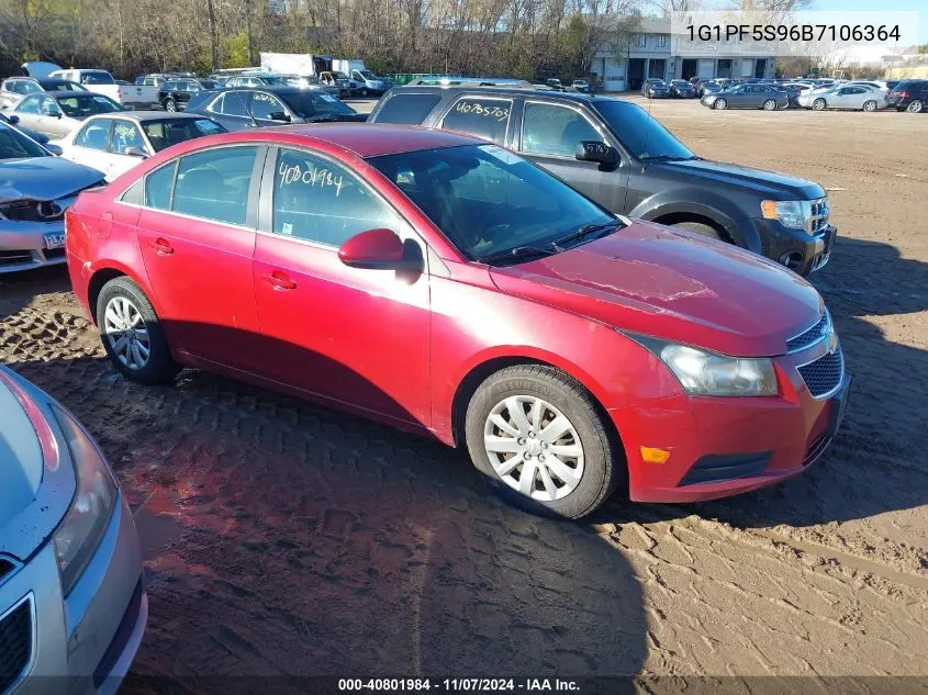 2011 Chevrolet Cruze 1Lt VIN: 1G1PF5S96B7106364 Lot: 40801984