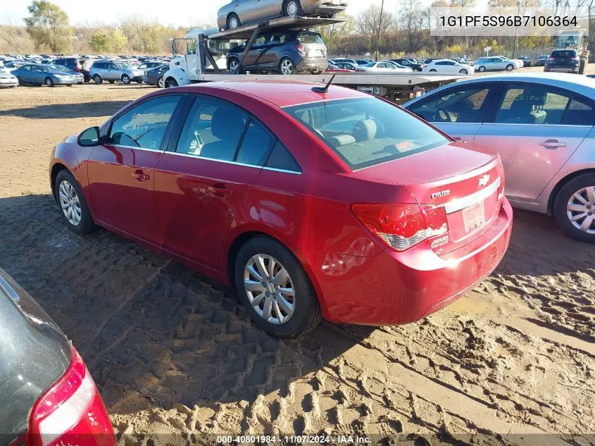 2011 Chevrolet Cruze 1Lt VIN: 1G1PF5S96B7106364 Lot: 40801984