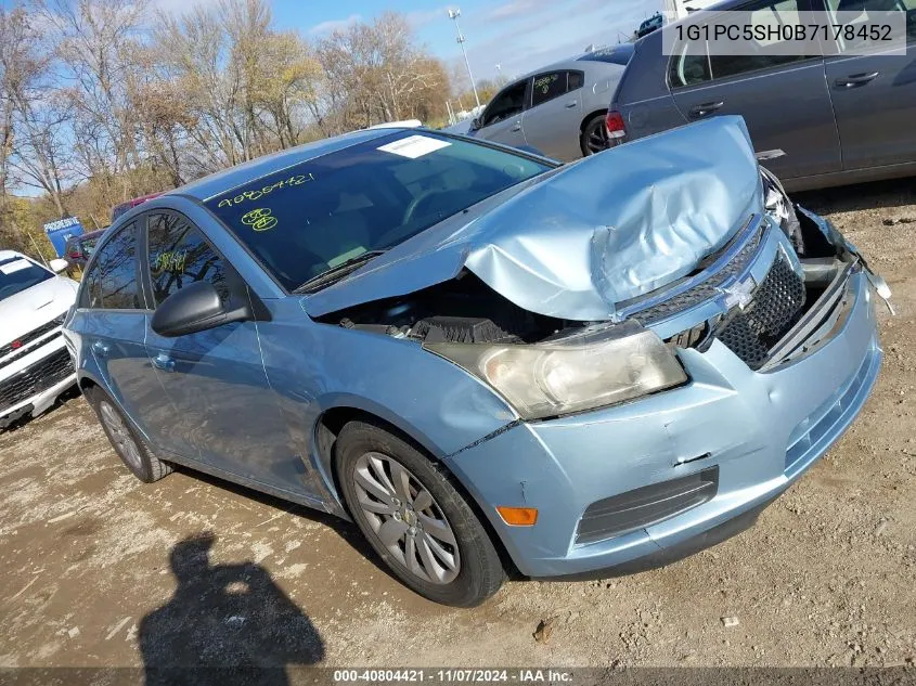 2011 Chevrolet Cruze Ls VIN: 1G1PC5SH0B7178452 Lot: 40804421