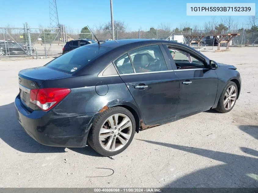 2011 Chevrolet Cruze Ltz VIN: 1G1PH5S93B7152339 Lot: 40806068