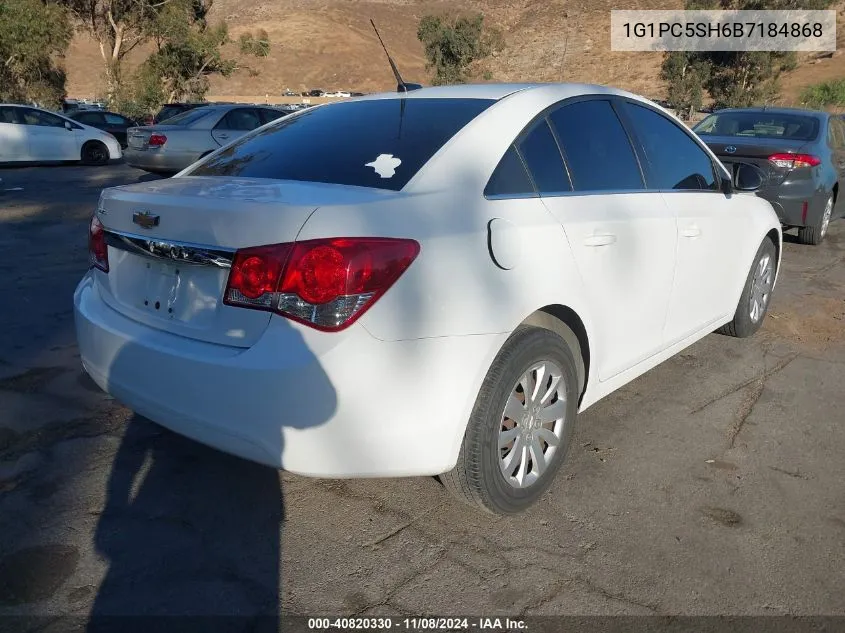 2011 Chevrolet Cruze Ls VIN: 1G1PC5SH6B7184868 Lot: 40820330