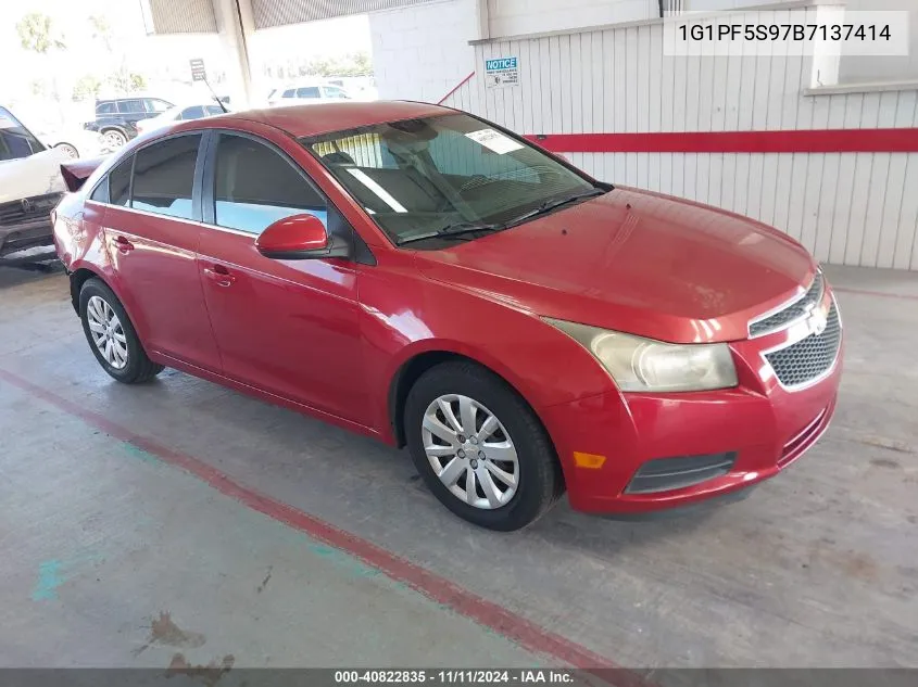 2011 Chevrolet Cruze 1Lt VIN: 1G1PF5S97B7137414 Lot: 40822835