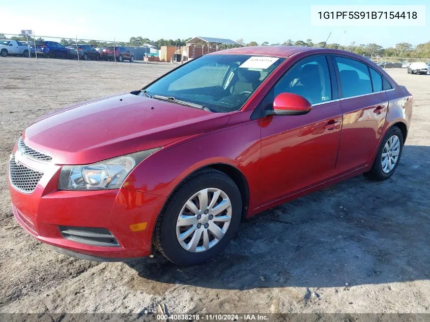 1G1PF5S91B7154418 2011 Chevrolet Cruze 1Lt