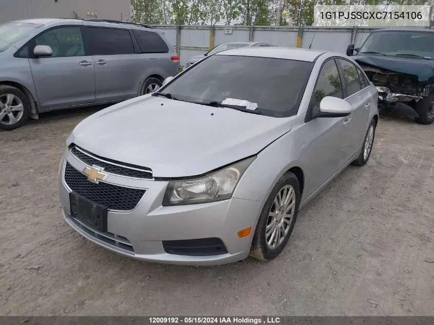 2012 Chevrolet Cruze VIN: 1G1PJ5SCXC7154106 Lot: 12009192